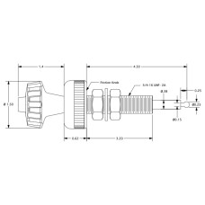 VHC-B, Cable Assemblers Subcomponents, Vernier Control Head 10-32 Nominal Size    