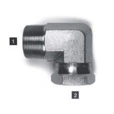 Hydraulic Adapters Elbow, 90°, Male-Female, Swivel, Pipe (NPTF) - Pipe (NPSM) 1/2-14