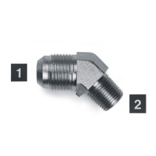 Hydraulic Adapters Elbow, 45°, Male, JIC-Pipe (NPTF) 1/2-20
