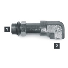 Hydraulic Adapters Elbow, 90°, Male-Female, Swivel, Long, ORB-Pipe (NPTF) 3/8-18