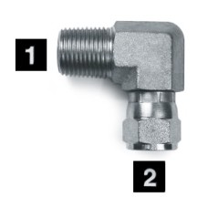 Hydraulic Adapters Elbow, 90°, Male-Female, Swivel, Pipe (NPTF)-JIC 1/2-14
