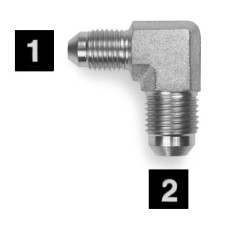 Hydraulic Adapters Elbow, 90°, Male, JIC 7/8-14